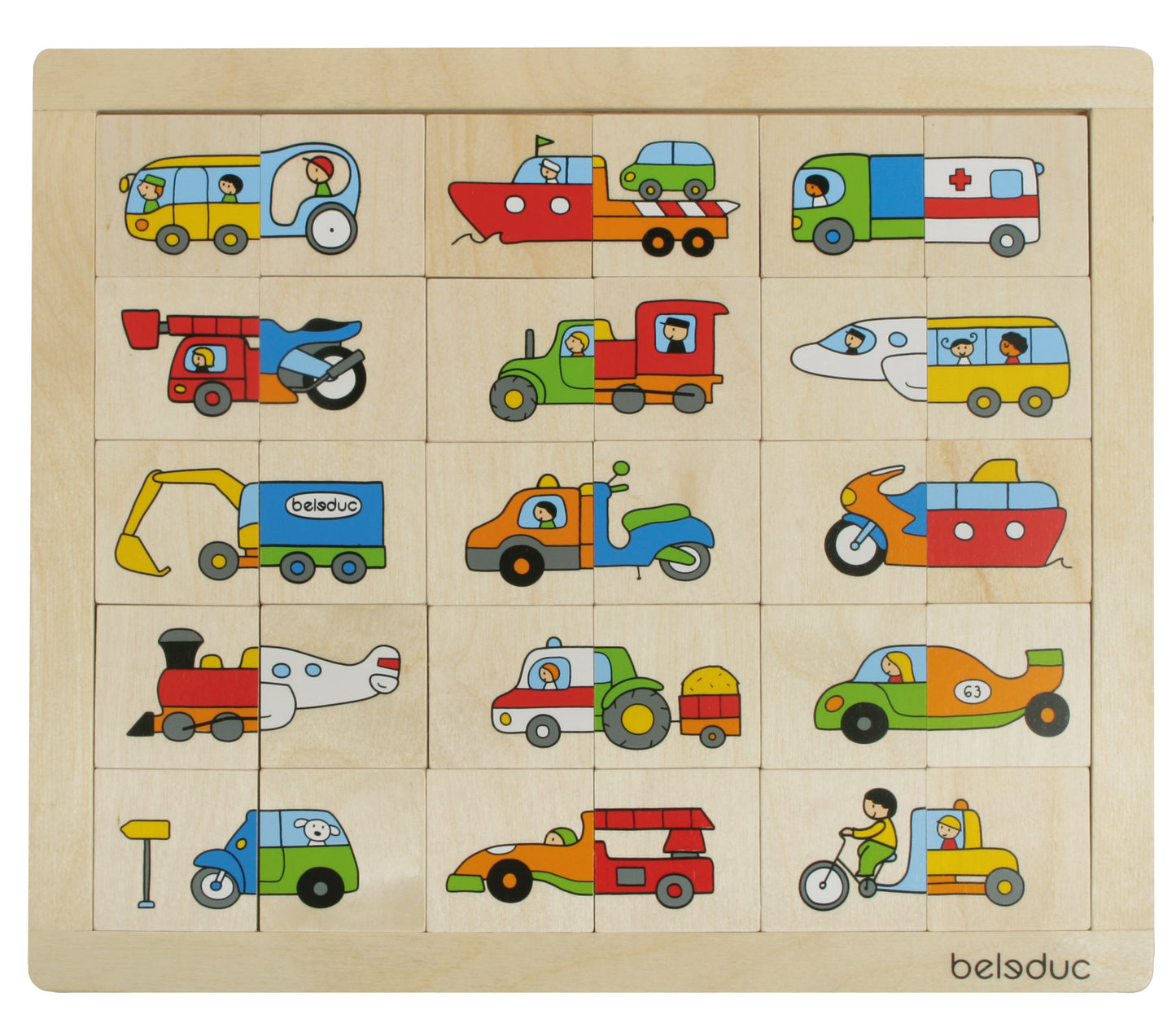 Match & Mix Puzzle - Vehicles