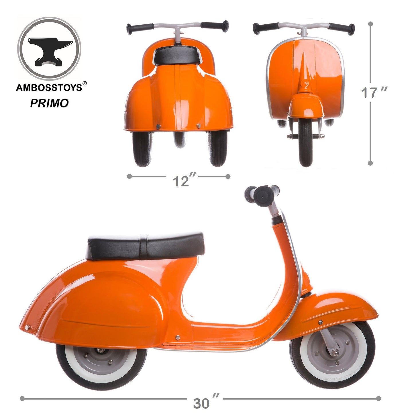 PRIMO Ride On Kids Toy Classic (Orange)